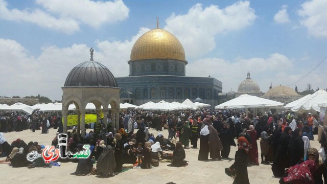 فيديو- القدس: 350 الف مصل أدوا الجمعة الثاني من رمضان في الاقصى